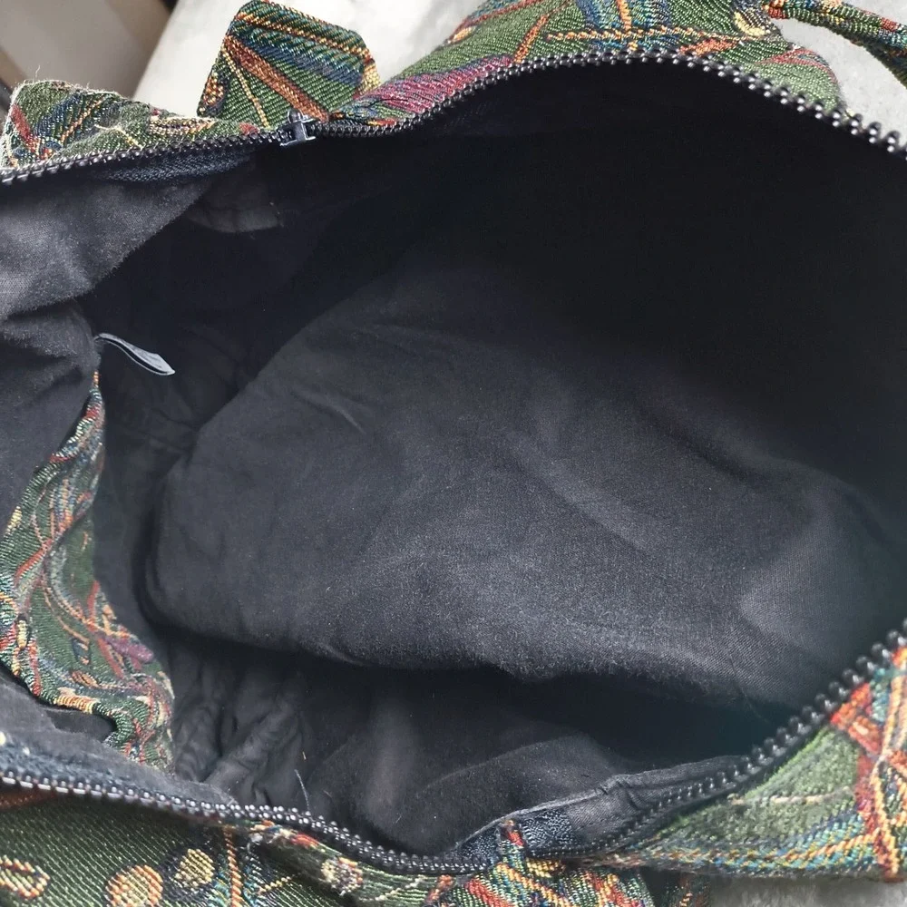 Vintage Golf Duffle Bag Organizer Set Green Tapestry Travel Pack Made In USA 70s
